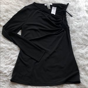 White House Black Market NWT one shoulder tie top